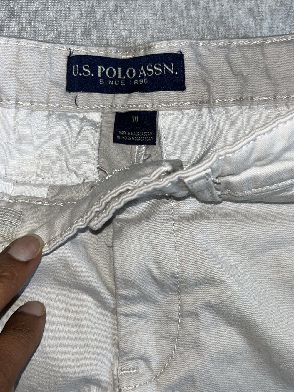 U.S. Polo Assn. Off-White Cotton Blend Pants